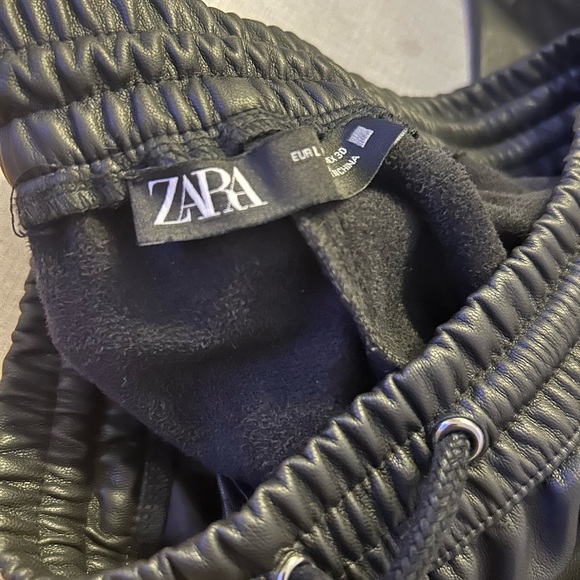 Zara faux leather joggers - Picture 3 of 3